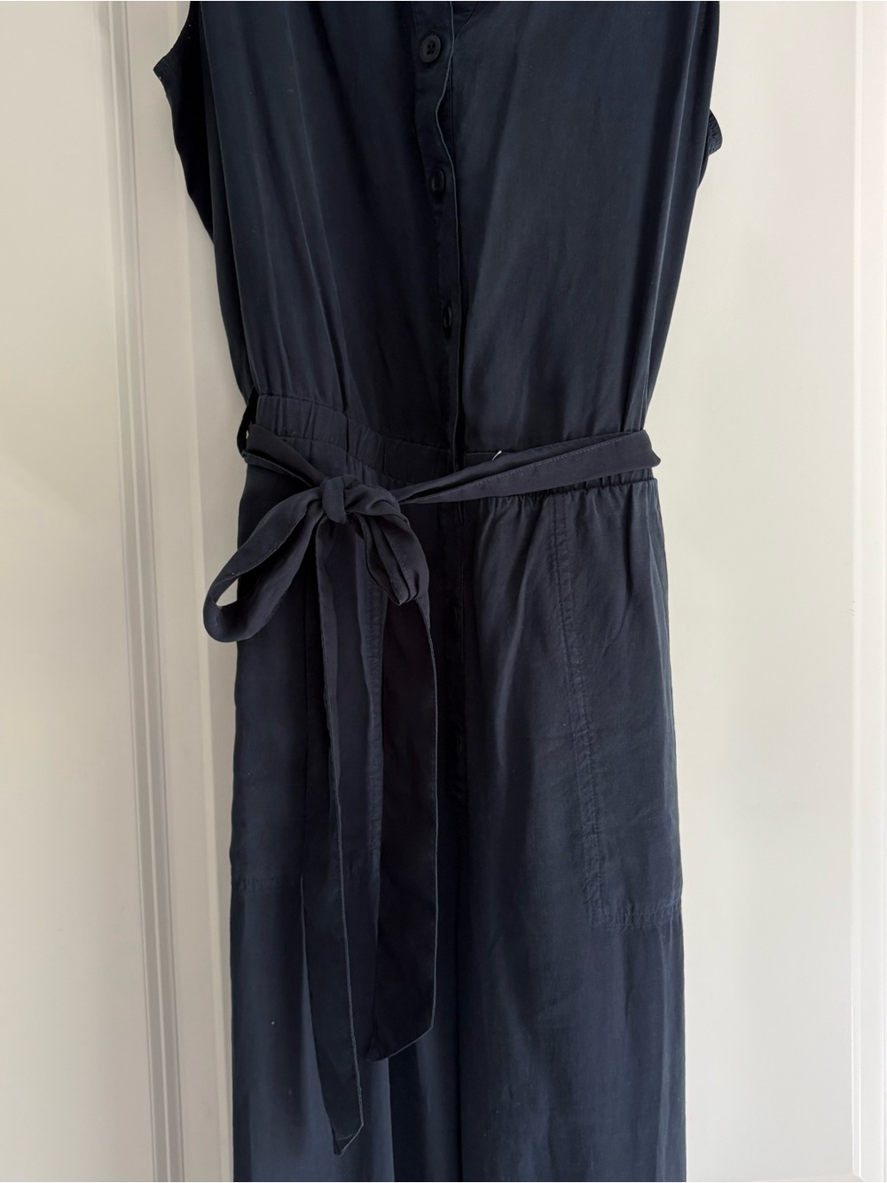 Bella Dahl | Belted Collared button down Jumpsuit | Size L | quiet luxury - Picture 3 of 7